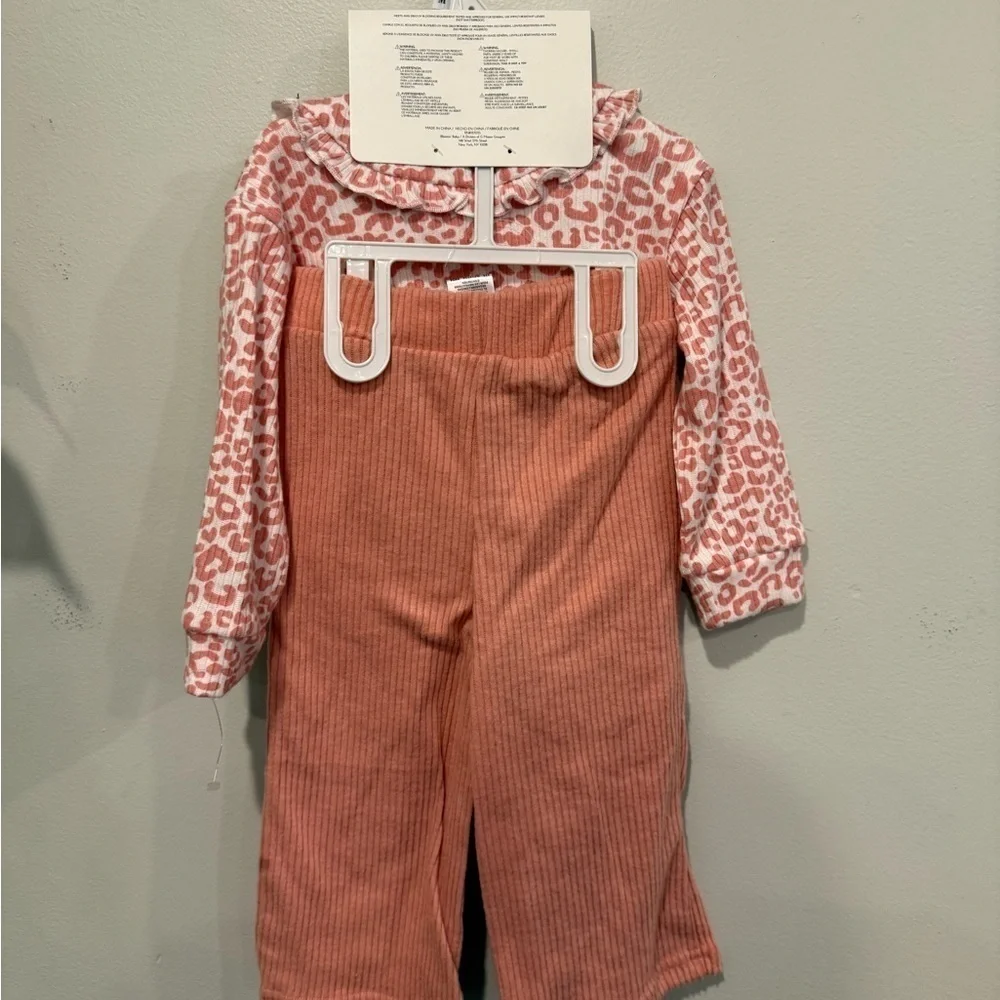 RZ Baby Rachel Zoe Leopard Print Baby Outfit Set Size 18 Months